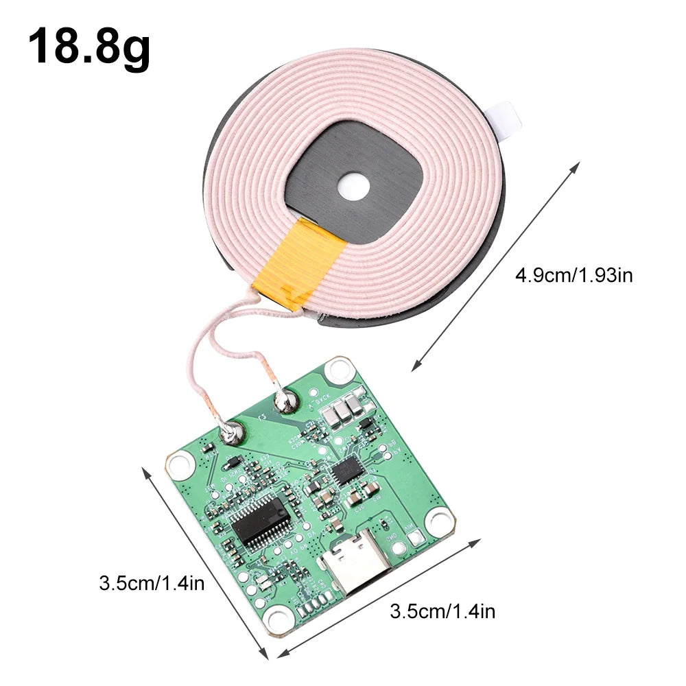 TYPE-C 20W High Power Fast Charging Wireless Charger Transmitter Module Partition 0-10MM