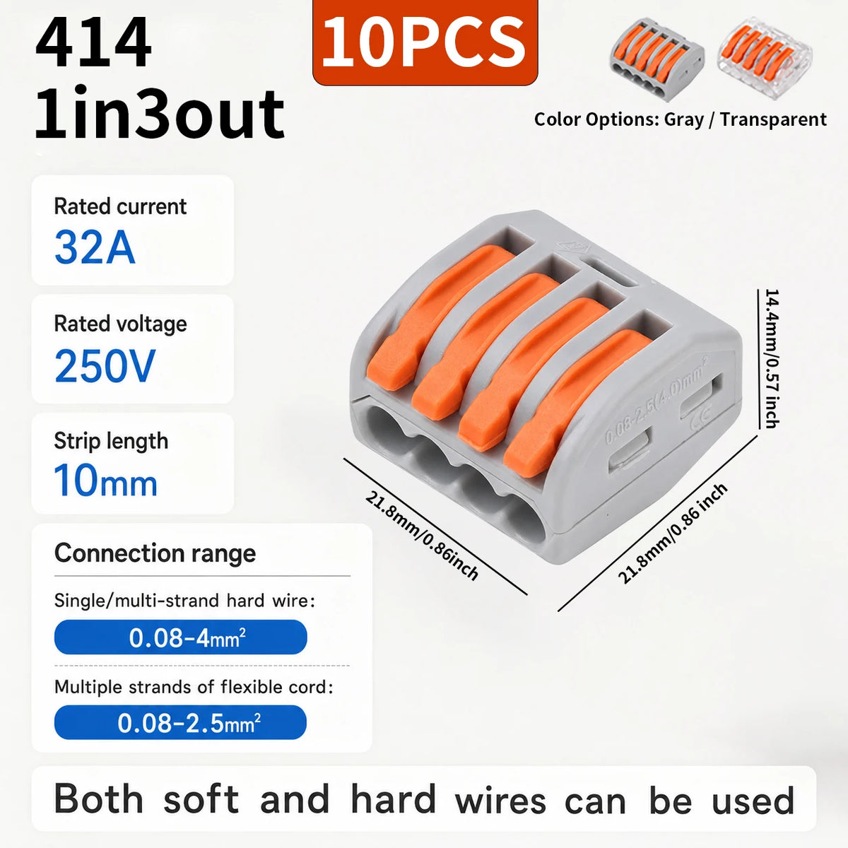 10/20/30PCS 2/3/4/5-Port Assorted Kit Quick Push In Lever Wire Connector Mini Compact Terminal Block 0.08-4mm2 Electrical Wiring