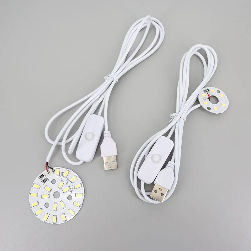 DC 5V USB Dimmer 31mm 50mm Warm White 3W 10W LED Lights 5730 Chip Single Reading Night Desk Book Tablet Lamp Switch Cable