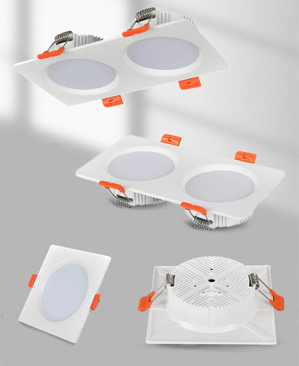 Square Embedded Downlight Dimmable Ceiling Tuya Bluetooth/Zigbee Matter Smart Lamp Lighting AC85V-260V Indoor Lighting