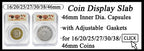 10Pcs Clear Collection Coin Holder Capsule with Display Stand and Gasket 17/20/25/27/30/33/38/40mm Coins Storage Organizer Box