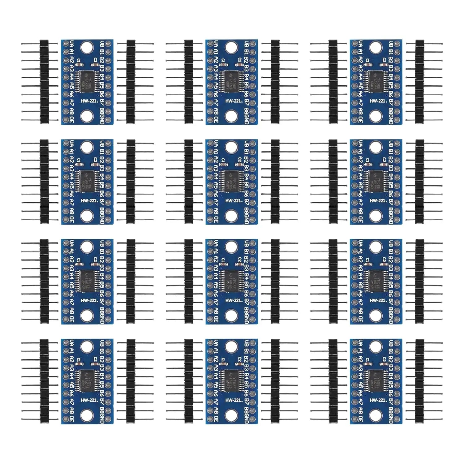 12PCS TXS0108E High Speed Full Logic Level Converter,8-Bit 8 Channel Logic Level Converter Shifter 3.3V 5V Bi-Directional Conver
