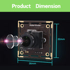 ELP Global Shutter USB Camera 60fps 720P HD AR0144 Sensor UVC Plug Play Industrial Webcam for Fast Moving Barcode Scanner Drone