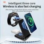 30W 3 In 1 Wireless Charger  Stand Dock For iPhone 15 14 13 12 11 XS Apple Watch 8 7 AirPods  Induction Fast Charging Station