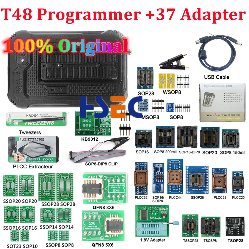 Newes Original T48 Programmer XGecu TL866II Plus-3G usb universal Minipro TL866 Flash eeprom NAND EMMC BGA adapter socket