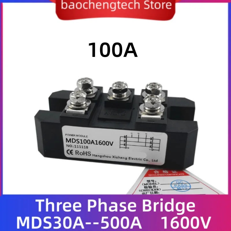 MDS100A Three phase rectifier bridge 12V 24V 36V 48V 60V 110V 200V Special for electric vehicle range extenders