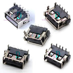 5PCS USB Interface Socket Type A Standard Port Female Male Solder Jacks Connector DIP Straight Vertical Bend Needle PCB Socket