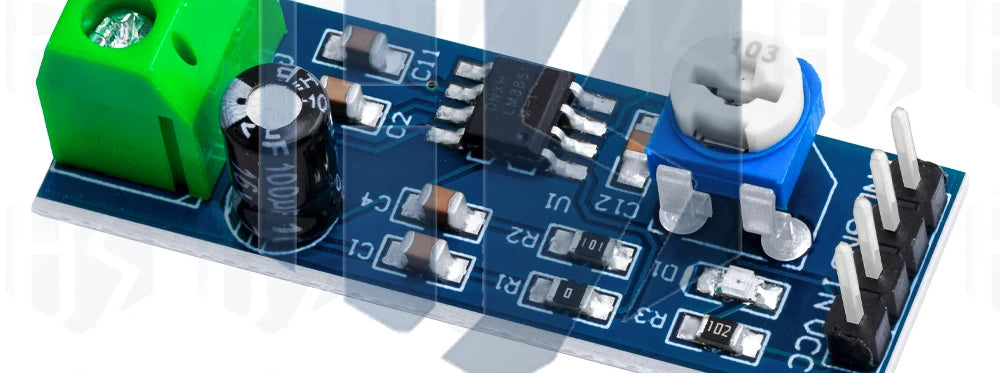 BS 1PCS LM386 Audio Amplifier Module - 200 - fold Amplification, 5V - 12V Input, 10K Resistance Included
