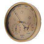 Metal 3 in 1 Barometer for Indoor and Outdoor Use Barometer Thermometer Hygrometer Household Weather Station with Round Frame