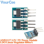 20pcs/1pc AMS1117 3.3V 5V Power Supply Module AMS1117-3.3 AMS1117-5.0 LDO Linear Regulator Board 800mA
