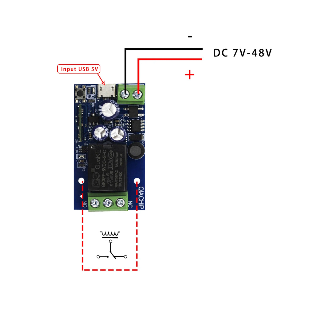 EWelink Smart WiFi Relay Smart Switch DC 5V 12V 24V 48V WirelessRemote Control 1 Way Alexa Googole Home Voice Control