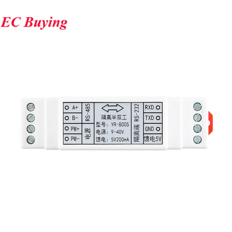 RS485 to RS485 Isolated RS-485 232 Turn 485 Repeater Communication Signal Amplifier Isolator Distance Extender Booster Converter