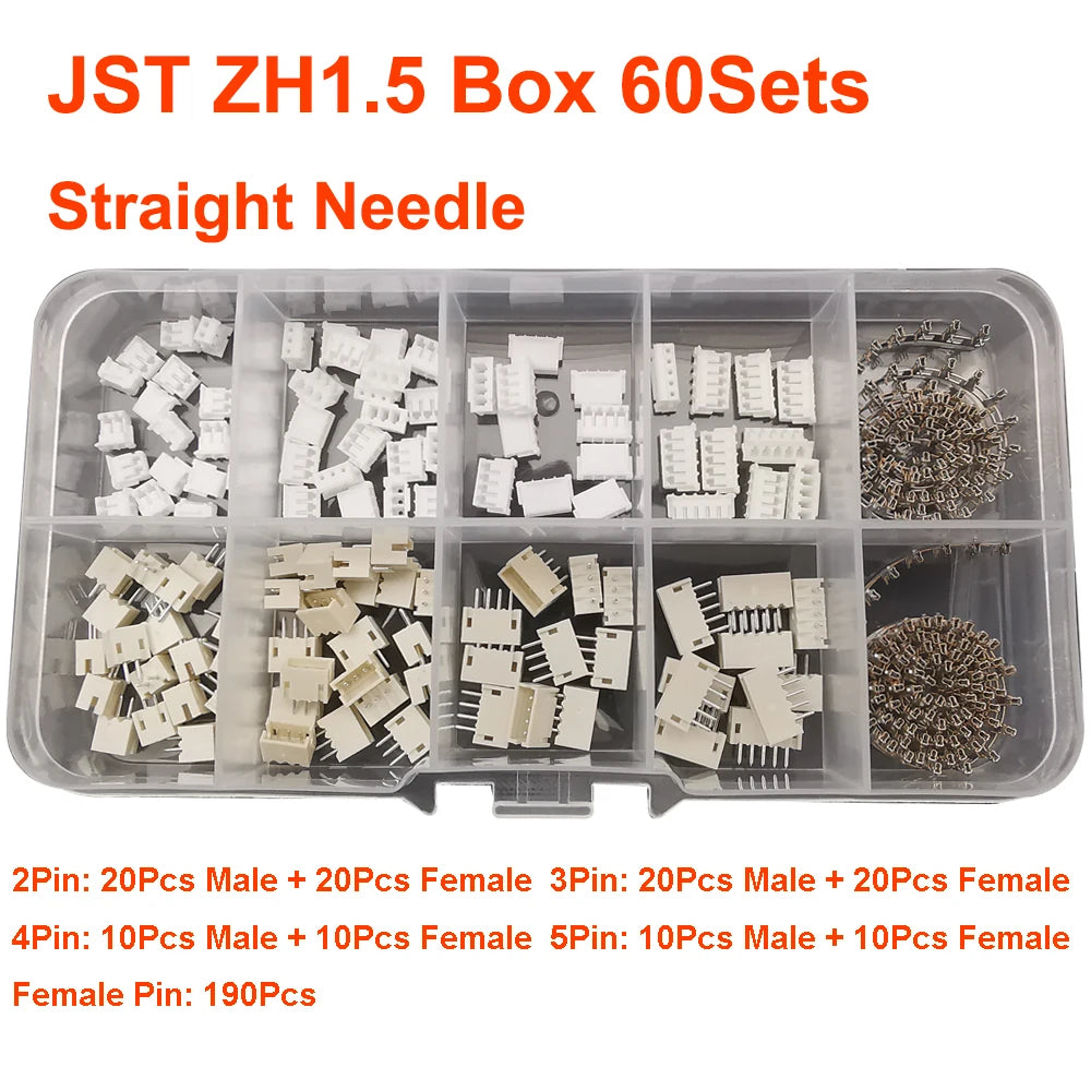 JST Box SH1.0/MX1.25/PH2.0/XH2.54/VH3.96/SM2.54/SYP Pitch Connector Terminal Kit SMD/Straight/Right Angle Type DIY
