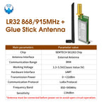 DX-LR32 SX1262 LoRa UART Module AT Command 5KM Range 432-533/850-949MHz No Programming Needed CE FCC Arduino