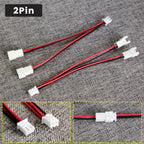 XH2.54 Y-Splitter Cable Male to 2 Female Connector 26AWG Fan Cable 2Pin 3Pin 4Pin 5Pin 6Pin Power Extension Cord Terminal Cable