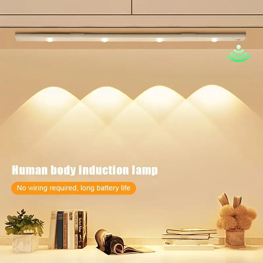 Night Light USB Motion Sensor Wireless Ultra Thin LED Wine cooler Light For Kitchen Cabinet Bedroom Wardrobe Cabinet Lighting