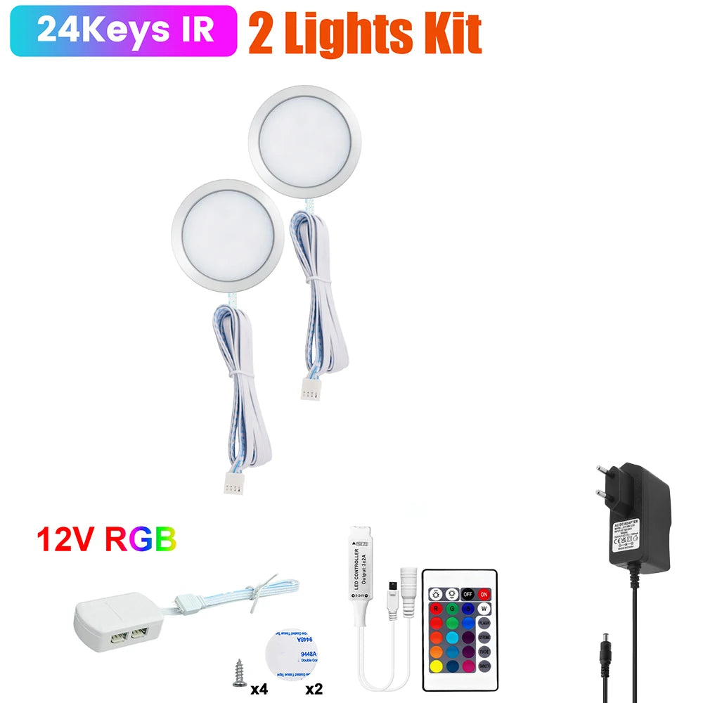 1 2 3 5 6 8 Lihgts RGB LED Cabinet Light 12V WiFi Bluetooth 24Key 44Key Remote Control Power Kit for Kitchen Wardrobe Lighting