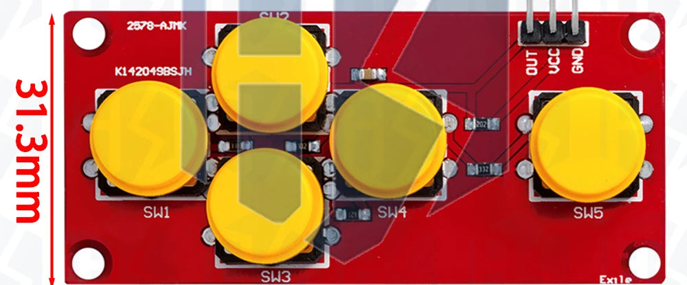 AD Keyboard Simulate Five Key Module Analog Button for arduino Sensor Expansion Board