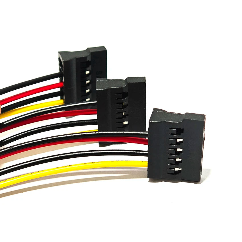 5pcs IDE Molex 4Pin Male to SATA Female Splitter Cable 1 to 3 1 to 2 1 to 1 Extend Convert Wire PC Computer Hard Disk Power Cord