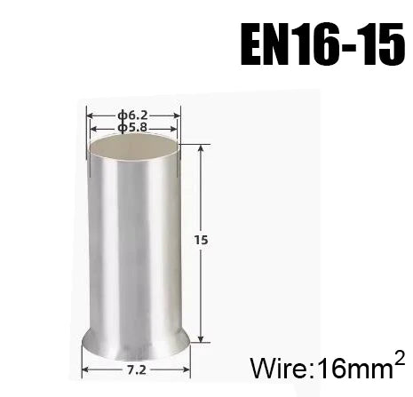 EN Copper Electrical Wire Non-Insulated Naked Sleeve Tubular Crimpare Connectors Tube Cord End Ferrules Cable Lug Crimp Terminal