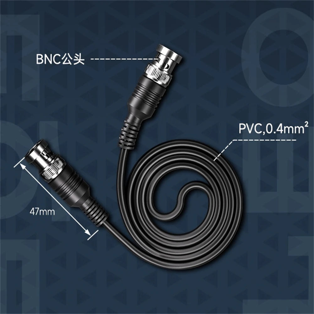 Cleqee P1013 Q9 BNC-BNC Interface Oscilloscope Test Probe Coaxial Cable Lead, 50Ω Impedance, Suitable for CCTV Cameras