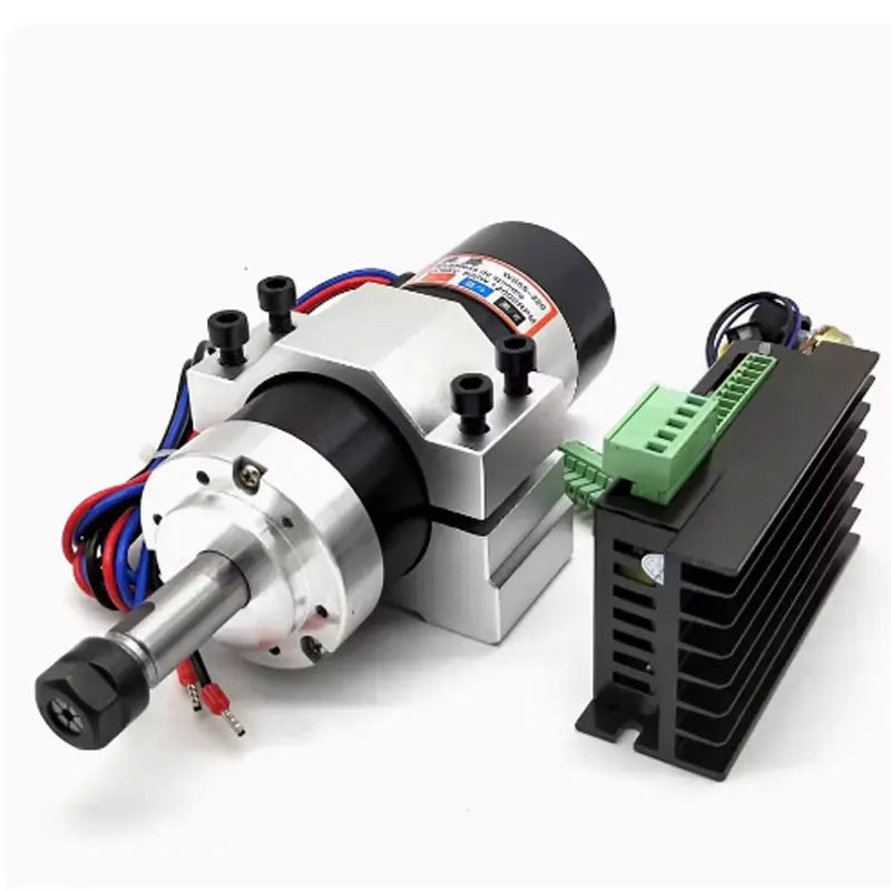 Brushless spindle 48V 500w ER11 Brushless DC Spindle Motor Driver Built in HALL sensor With 55MM Clamp Bracket