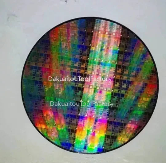 12 Inch CPU Wafer Silicon Science Technology Pendulum Piece Birthday Gift Photoetching Circuit Chip Semiconductor Silicon Wafer