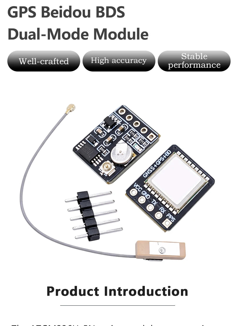 ATGM336H GT‑U8 GPS BDS Beidou Dual‑Mode GNSS Module Satellite Positioning Navigation Module With Ceramic Antenna for Arduino