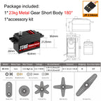 NEEBRC 23KG Low Profile Digital Servo High Torque Full Metal Gear for 1/8 1/10 RC Cars Axial Scx10 Crawler Plane Accessories