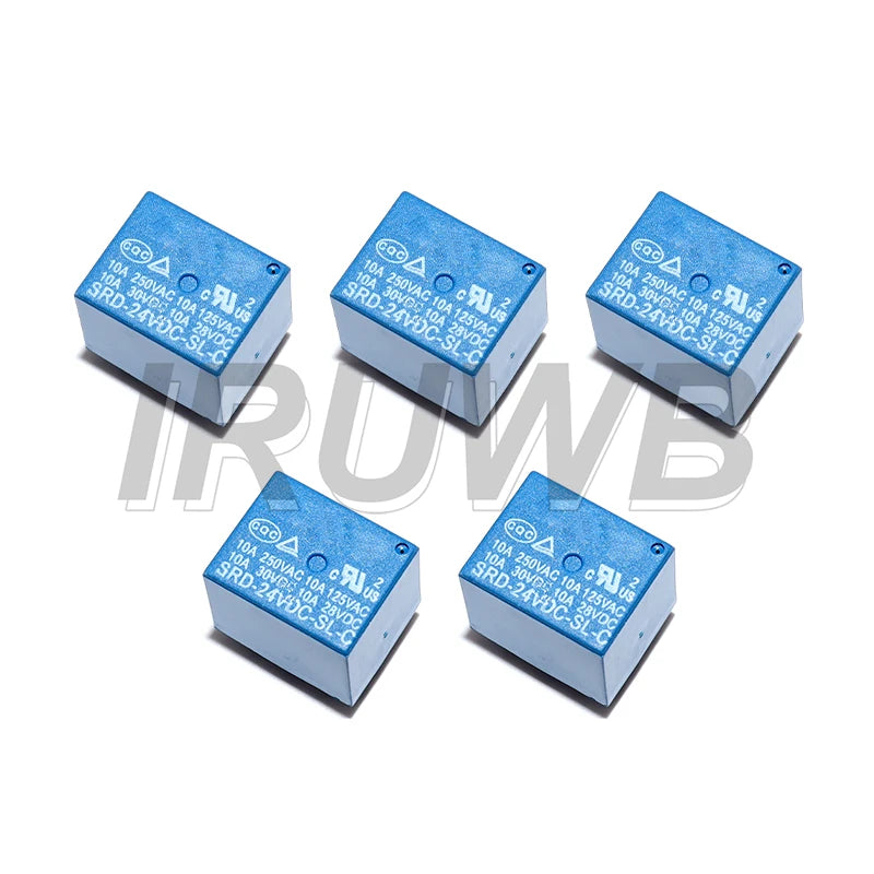 5PCS 5PINS 3V 5V 9V 6V 24V 12V Relay High-quality SRD-03VDC-SL-C SRD-05VDC-SL-C SRD-09VDC-SL-C SRD-03 05 09 06 24 12VDC-SL-C