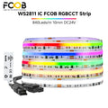 FCOB SPI RGBCCT IC LED Strip Light WS2811 Dual IC Addressable 840 LED Dream Color RGB+CW WW FOB High Flexible COB Lights DC24V