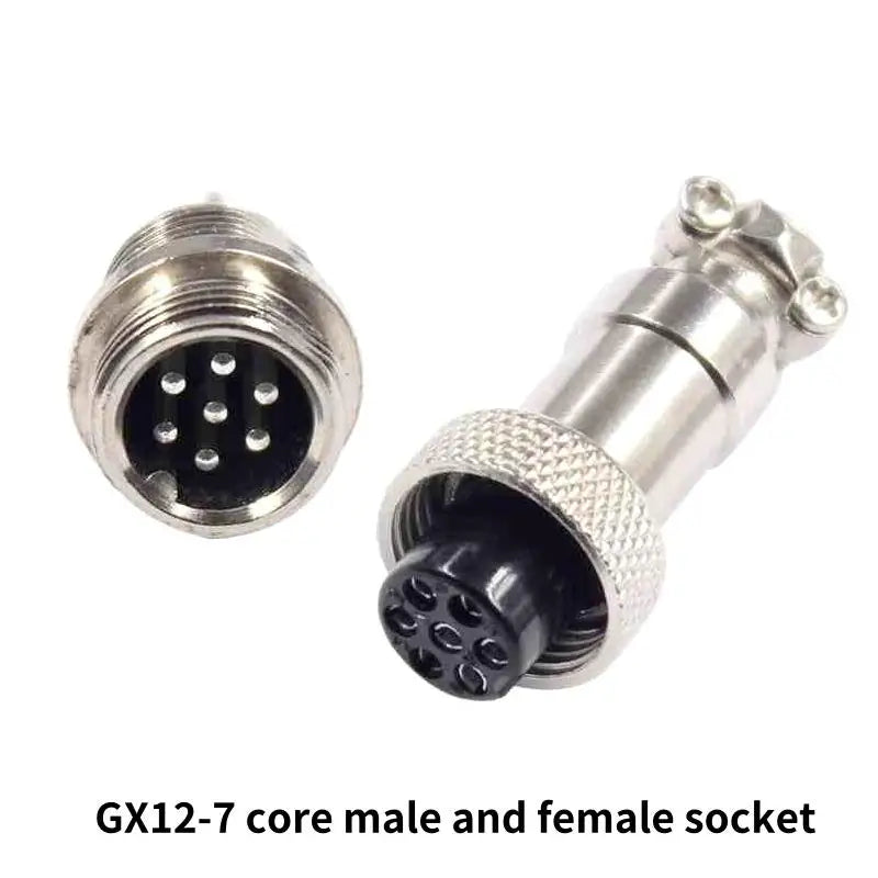 GX12 Aviation Circular Connector GX12-2Pin 3pin 4pin 5pin 6pin 7pin Male Female 12MM M12 Fixed Rear Nut Plug Socket