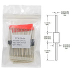 50pcs Two-Way TVS Diode P6KE6.8CA - P6KE51CA DO-201AD