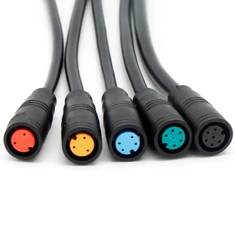 M8 2 3 4 5 6 Pin DC Electric Bicycle Butt Joint Plug Waterproof Female Male Connector Wiring Scooter Brake Cable Signal 20CM