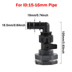 Rain Barrel Overflow Kit, 3/4 Inch Rain Barrel Valve, Barbed Fittings Connectors Tee Elbow Water Pipe Fittings