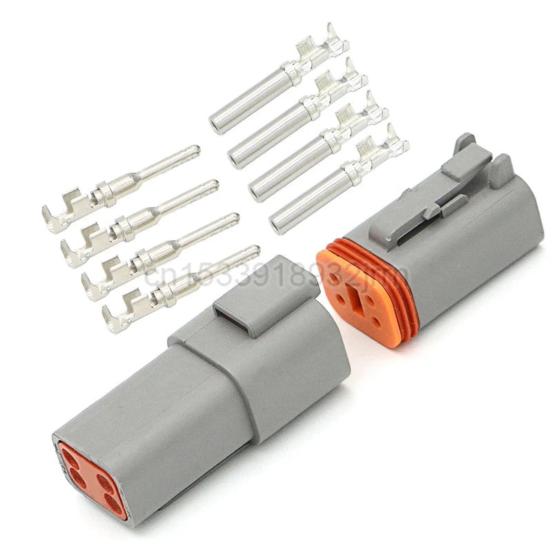 1Set DT Waterproof Automotive Connector Plug Kit DT06-2S/DT04-2P 3P 4P 6P 8P 12P Male Female Plug Socket For Automobile 22-16AWG