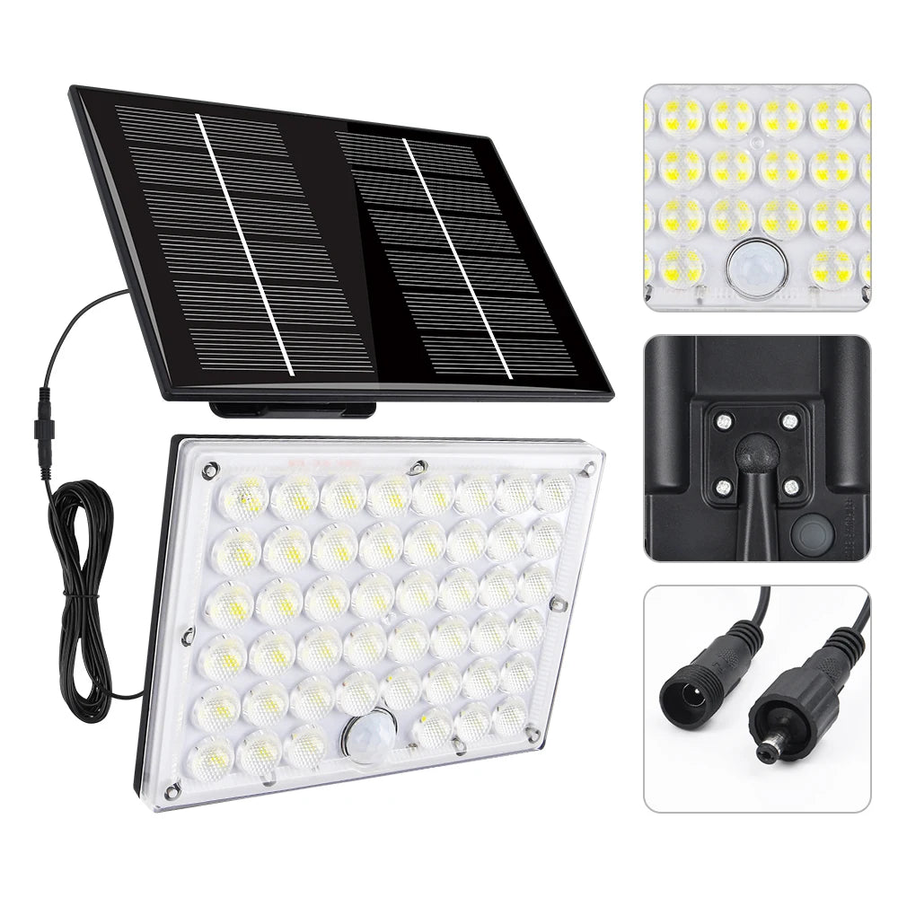 Super Bright 184 LED Solar Light Outdoor Motion Sensor Solar Wall Light IP65 Waterproof 3 Working Modes Solar Floodlight