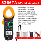 Digital Clamp Meter DC/AC Volt Amp Ohm Diode Multimeter Ammeter Multitester Current Voltage Resistance Tester NCV NJTY 3266TA