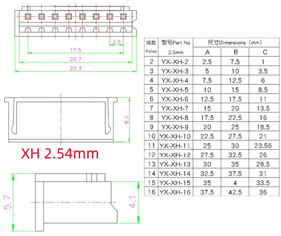 10PCS 1.0 1.25 1.5 2.0 2.54 SH/JST/ZH/PH/XH 1.0MM 1.25MM 1.5MM 2.0MM 2.54MM female plug connector with wire 2PIN /3/4/5/6/7/10P