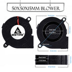 Gdstime 4010 24V Blower 12V 5V Cooler Fan 5015 Radial Fan 50x15MM Turbine Cooling Fan 30MM Micro Fan for 3D Printer Part Cooling