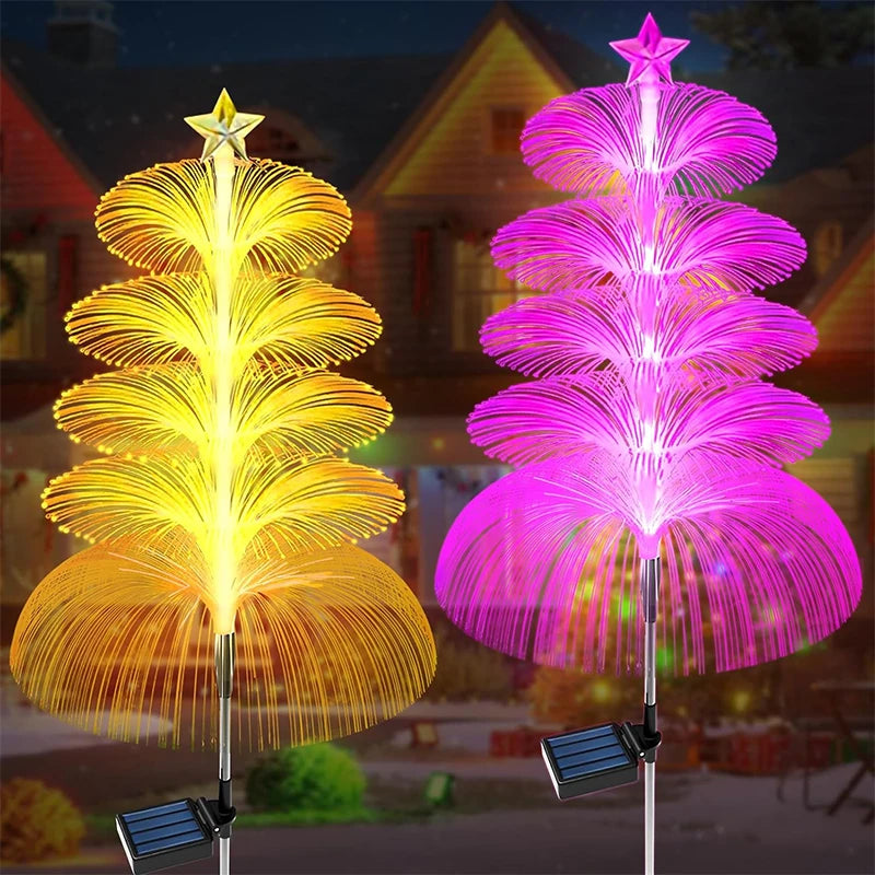 Solar Garden Light Outdoor Colorful Color-changing Jellyfish Lights Outdoor Landscape Lamp Garden Decorative Lamps Ground Plug