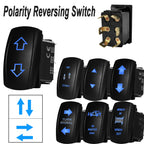 12V Reverse Polarity Rocker Switch DPDT ON-Off-ON 6 Pin Momentary/Latching for Winch Linear Actuator Car Window RV Jack Boat RV