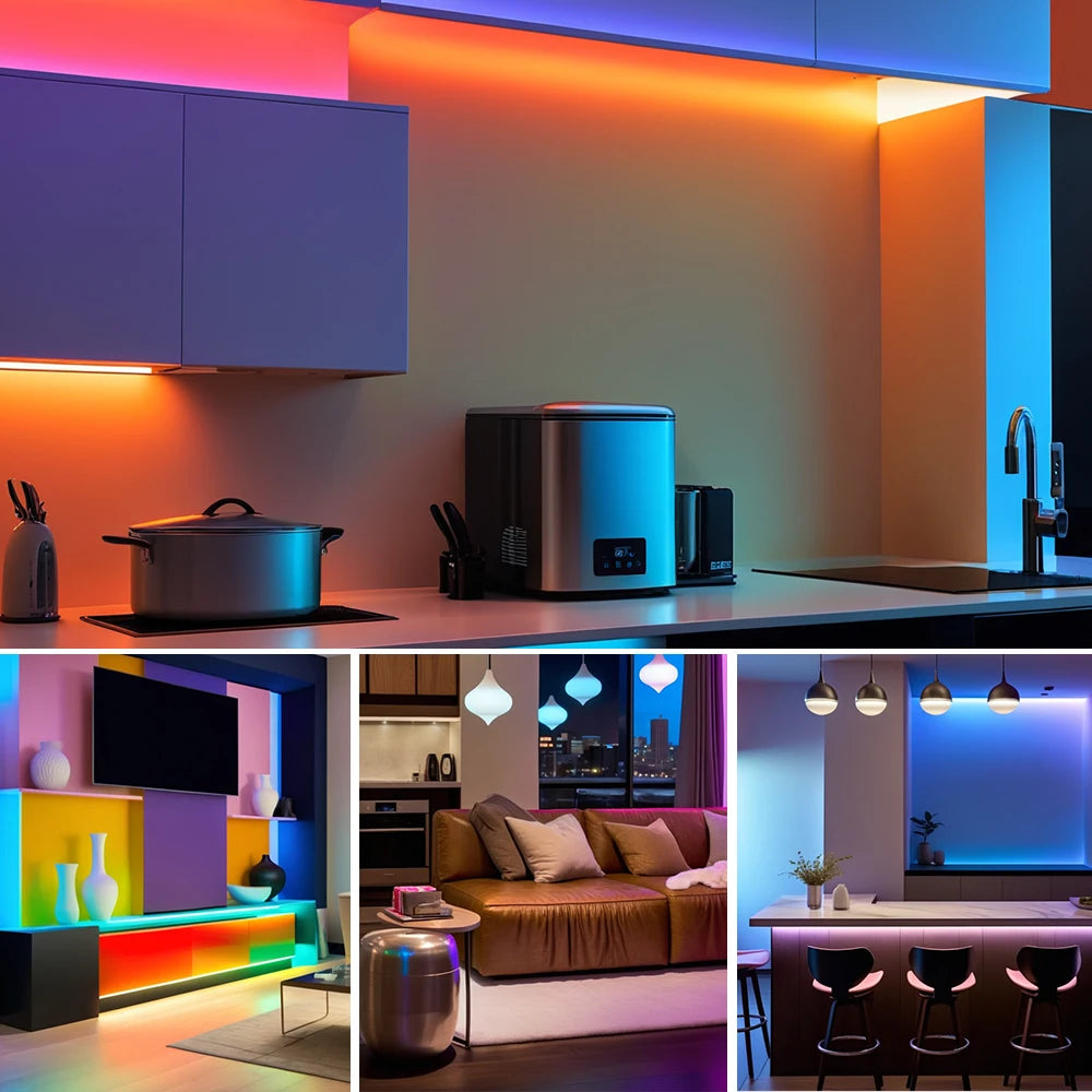 DC12V WS2815 5050 Dual-Signal RGB LED Strip WS2812B 30/60/74/96/144Leds/Pixels/m Individually Addressable LED Lights IP30 65 67