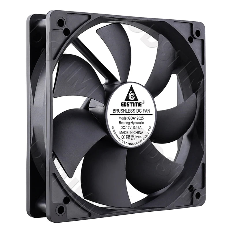 Gdstime 120mm USB PC Fan 5V 12V 24V 48V 12cm DC Brushless Cooling Fan 12025 2PIN 3PIN 4PIN Ball Computer Case Fan Waterproof Fan