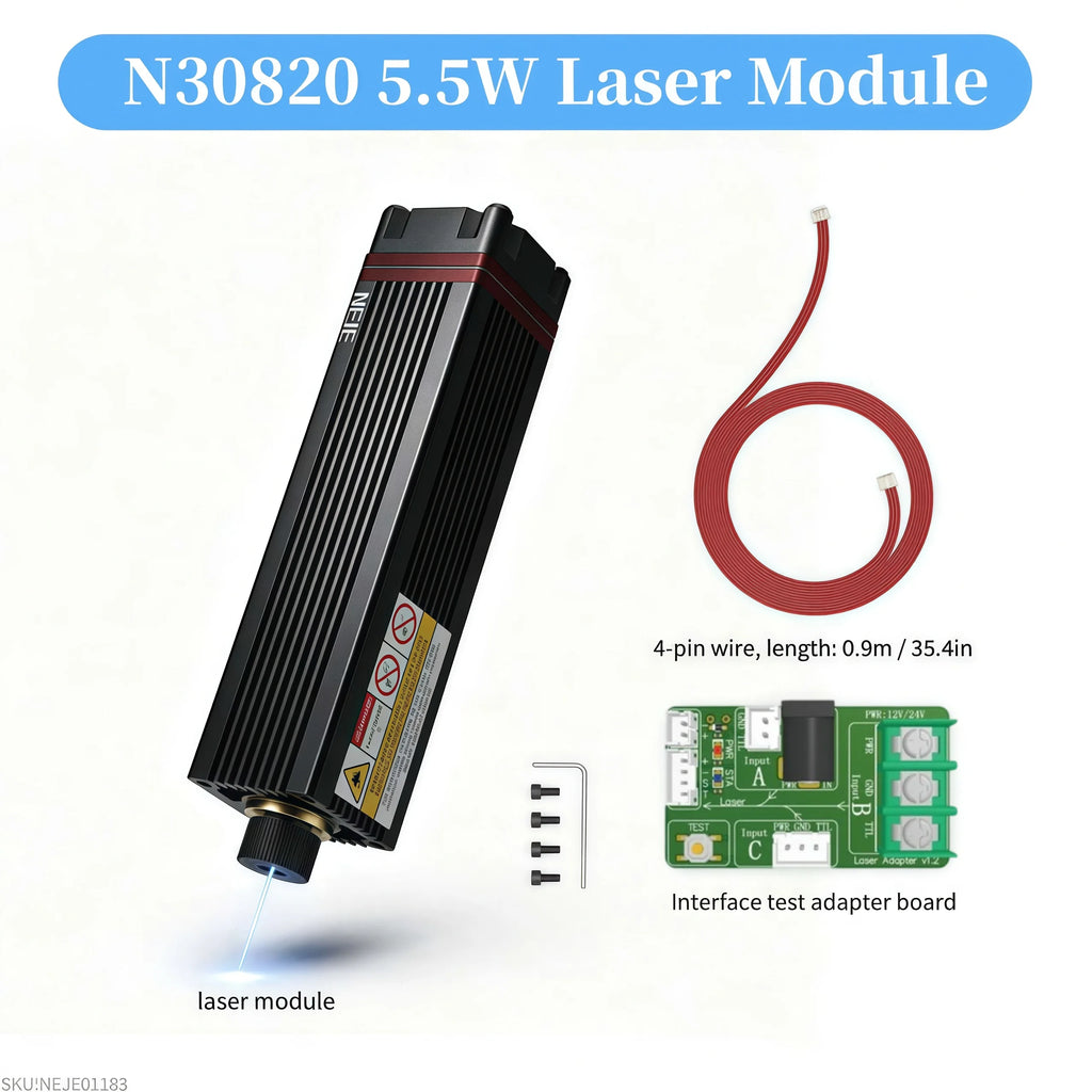 NEJE N30820 E30 E40 A40630 A40640 CNC Diode Laser Module 40W 80W for Wood Carving and Laser Cutting Powerful Laser Tool