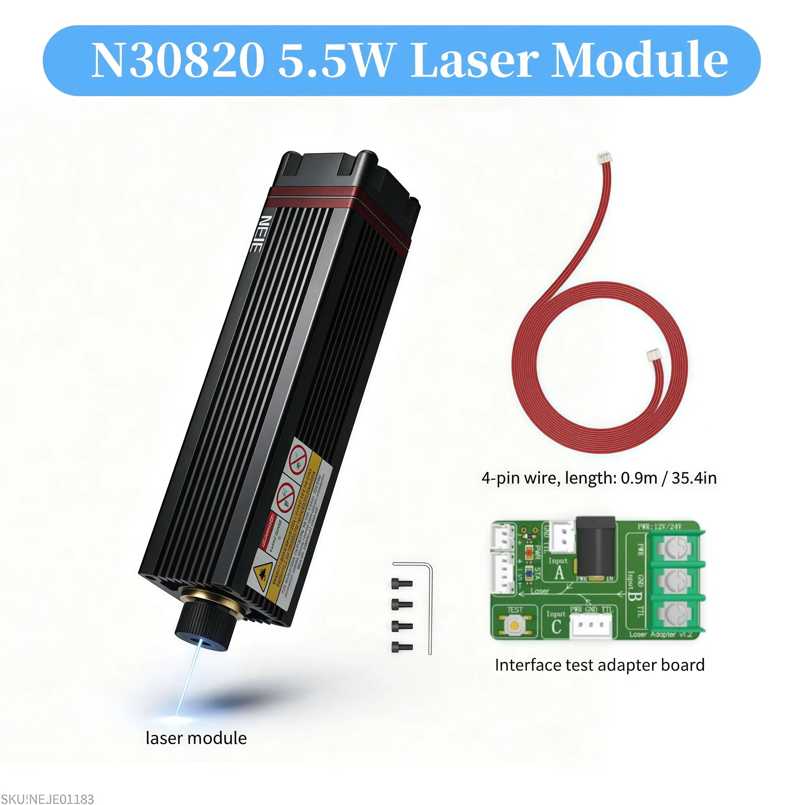 NEJE N30820 E30 E40 A40630 A40640 CNC Diode Laser Module 40W 80W for Wood Carving and Laser Cutting Powerful Laser Tool