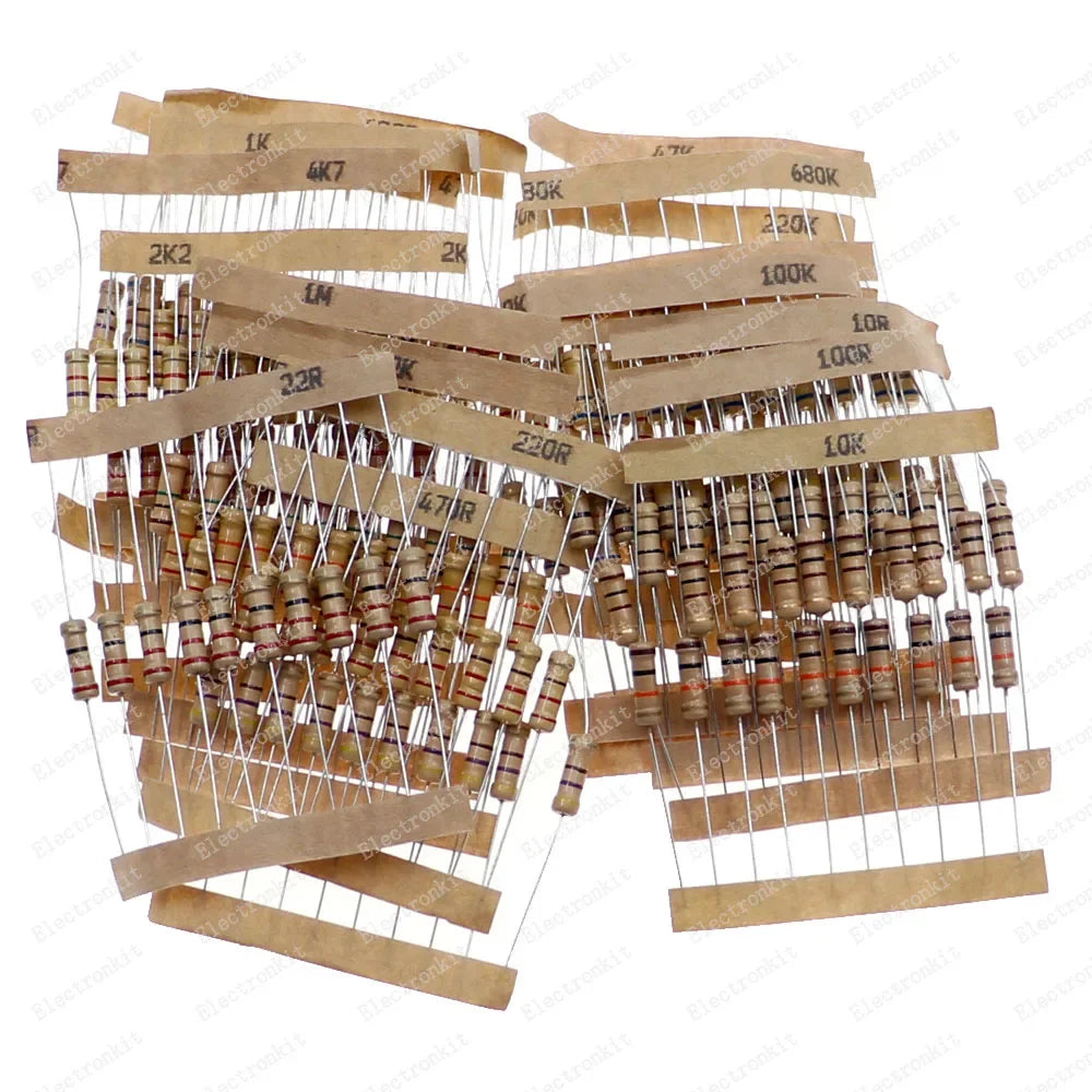 200pcs/lot 20Value 1W 5% Resistor Assortment Kit Set 10 ohm - 1M Carbon Film Resistor package