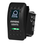 12V/24V Marine Rocker Switch Green LED SPST ON-OFF & DPDT ON-OFF-ON Momentary Toggle for 4x4 Off-Road RZR ATV ARB Carling Style