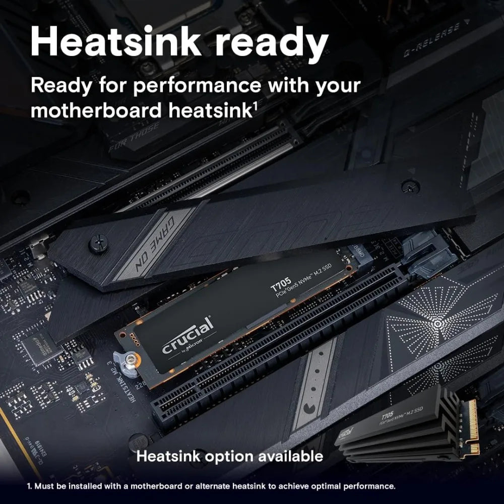 PCIe Gen5 NVMe SSD 2TB 14500MB/s TLC NAND for Gaming Storage Intel Ryzen Adobe CC-Hot Sale.
