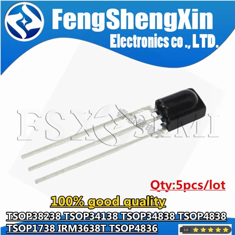 5PCS TSOP38238 IR38238 P38238 OP38238 TSOP34138 TSOP34838 TSOP4838 TSOP1738 IRM3638T IRM3638 TSOP4836 Infrared receiver head